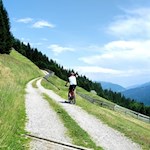 Der steile Anstieg zur Silvesteralm