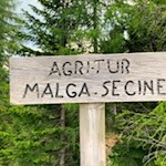 Hinter dem Karerpass zweigt der Weg zur Malga Secine ab