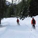 Die Kaserill Alm und der Zendleser Kofel erfreuen auch das Skitourenherz