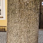 Neben dem Archäologiemuseum steht die Replik eines römischen Meilensteins