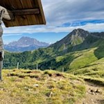 Unser Blick fällt auf den nahen Col di Lana