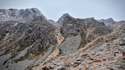 Die nunmehr raue Pfunderer Bergwelt