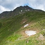 Sanft schlängelt sich der Gsieser Almweg durch die offene Landschaft