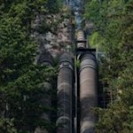 Die mächtigen Rohre des Ponale Kraftwerkes 