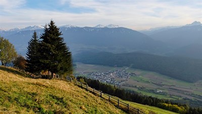 Ausblick vom Bergweiler Platten auf Pfalzen 