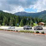 Der kostenfreie Parkplatz am Punt de Sciaré