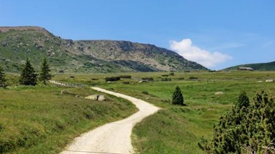 Sanft schlängelt sich der Weg in Richtung Totenkapelle und Totensee