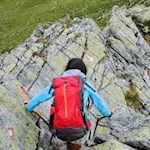 Der nördliche Abstieg vom Sambock erfordert Trittsicherheit und Schwindelfreiheit