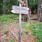 Vom Panoramaweg zweigt der Weg Nr. 11A nach Gargitt ab