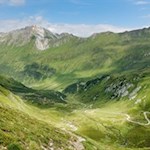 Unser Aufstiegsweg mit der Weißwand im Hintergrund