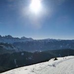 Blick auf die Geisler und den Schlern