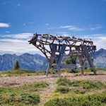 Kletterfigur auf dem Panoramaweg Jochtal
