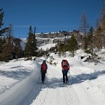 Auf dem nunmehr nahezu ebenen Weg zur Lavarellahütte