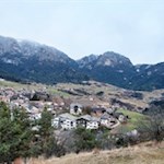 Das beschauliche Völs vor der Kulisse des Schlern, der Hammerwand und des Tschafon