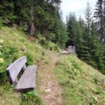 Aussichtsbank auf dem Almsteig