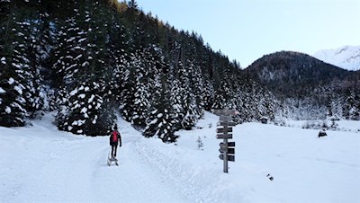Rodelwanderung zur Stumpfalm