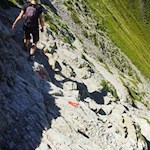 Attraverso ripidi pendii fino al rifugio Genova