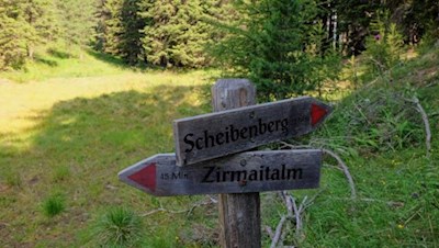 Die Wanderung auf den Scheibenberg ist bestens ausgeschildert