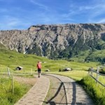 Auf breiten Wegen hinab zur Gstatsch Schwaige