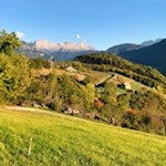 Herbstlich gefärbter Blick auf den Rosengarten
