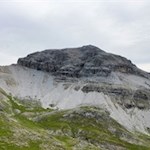 Blick auf den wuchtigen Col dala Pieres