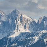 Blick auf die bizarren Felsformationen der Villnösser Geisler