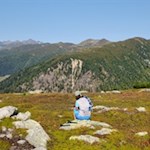 Ausblick von der Platte auf die Pfunderer Berge