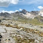 Blick auf die Hohe Weiße nahe dem Spronser Joch
