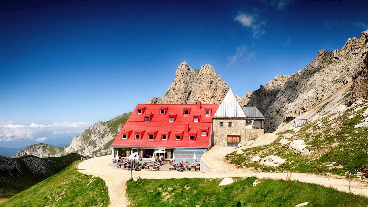 Tierser Alpl Wanderung Rundwanderung auf der Seiser Alm von Kompatsch