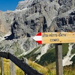 Unterwegs in Richtung Comici Hütte