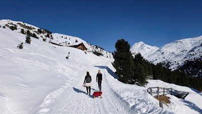 Rodelwanderung zur Getrumalm