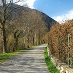 An der Westseite des Kloster Neustifts zweigt der Weg Nr. 8 ab 