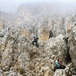 Gesicherte Passage im Oskar Schuster Steig