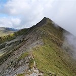 Über einen sanften Kamm in Richtung Eisatz