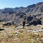 Abstieg von der Krapfenkarspitze